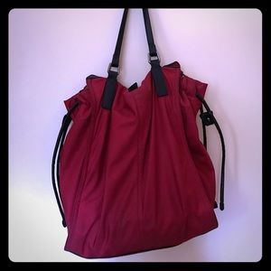 Red Burberry Tote Bag